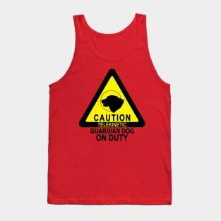 Caution Telekinetic Guardian Dog Cosmo The Space Dog Superhero Dog Tank Top